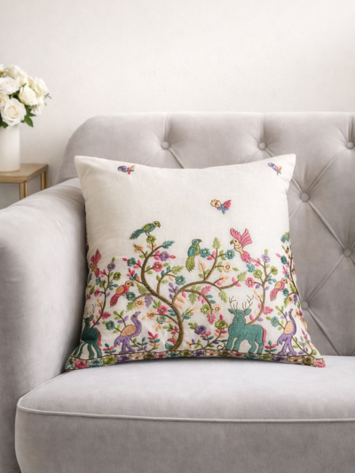Garden Tapework Blush Cushion Cover