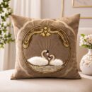 The Swan Embroidered Cushion Cover - Set of 2 covers – SOLD OUT