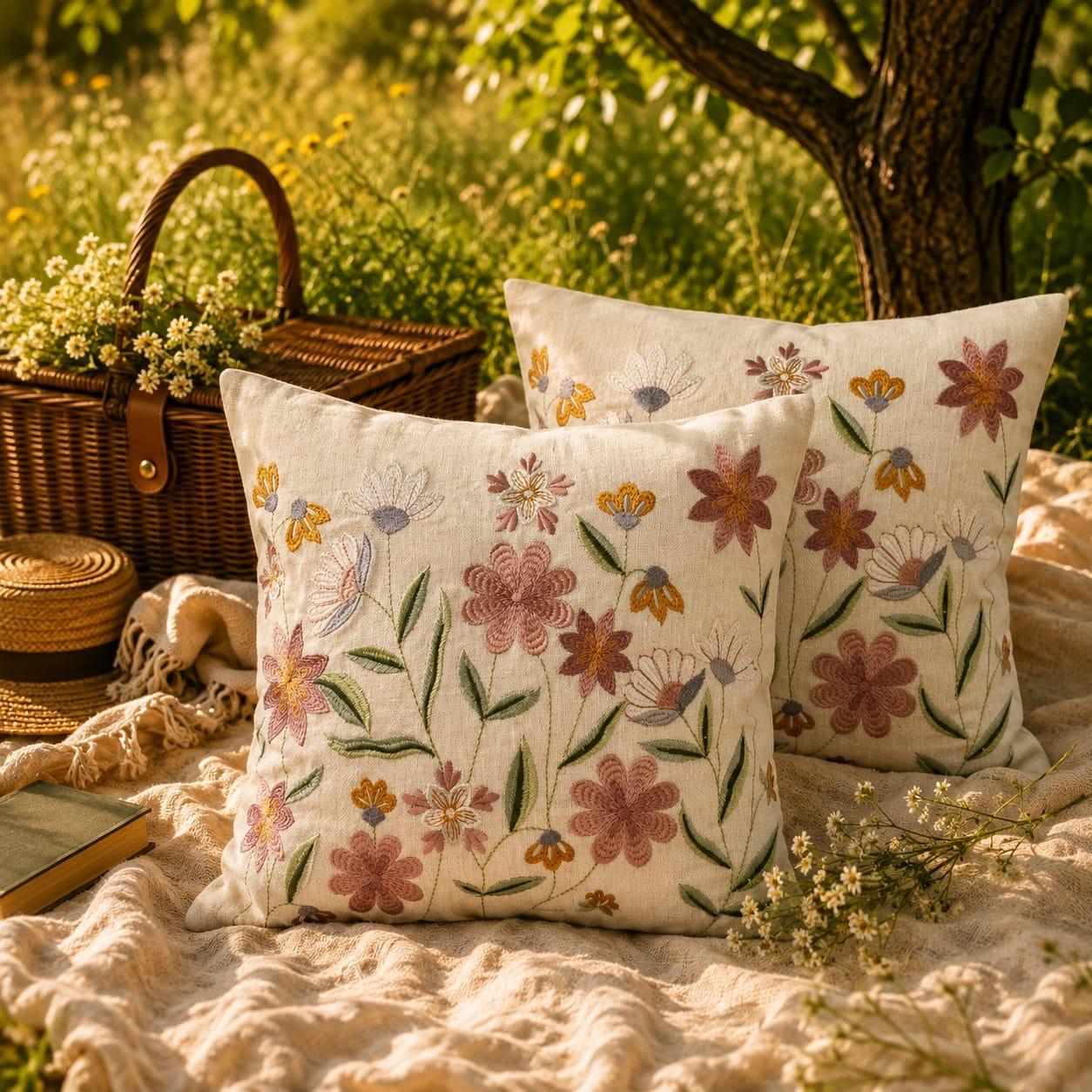 Wild Meadow Cushion Cover - Set of 2 covers