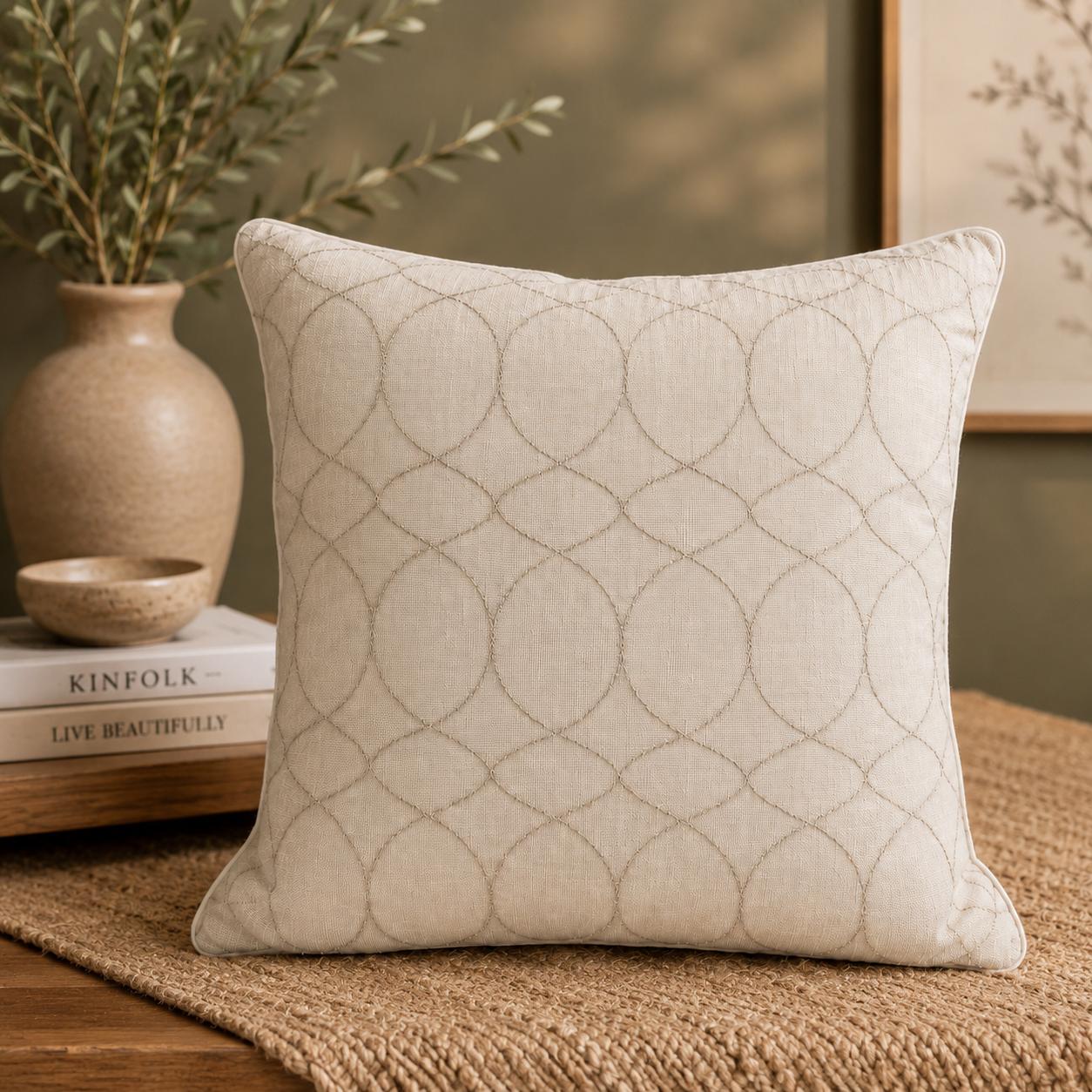 Linen Lattice Cushion Cover - Set of 5 covers