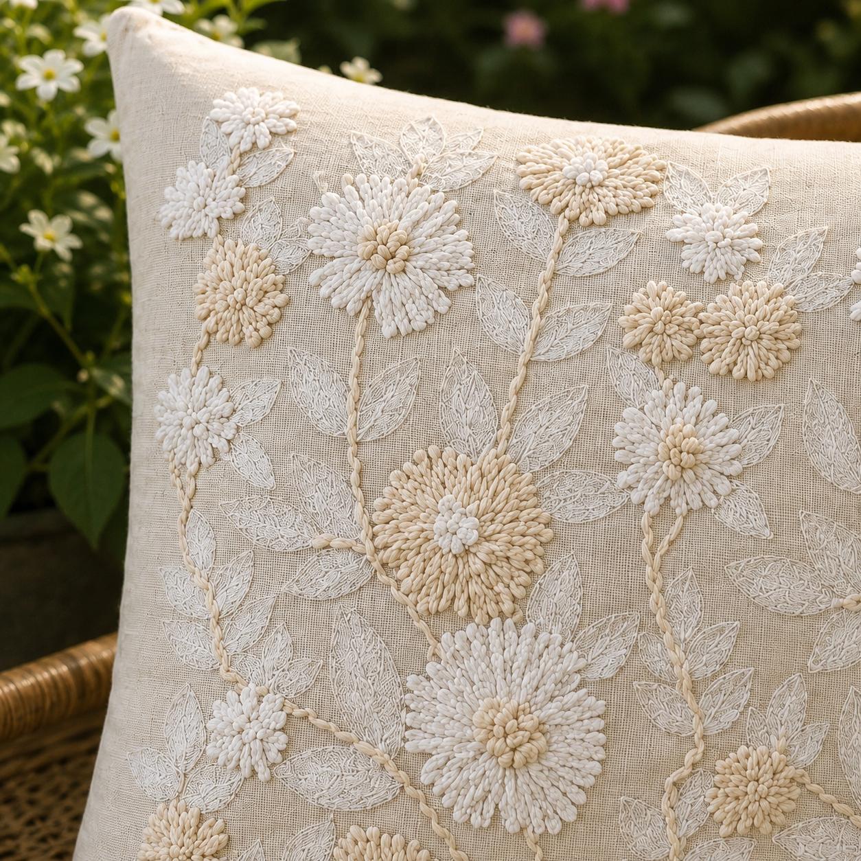 Ivory Bloom Cushion Cover - Set of 2 covers – SOLD OUT - Image 2