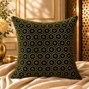 Golden Hexa embroidered Cushion Cover - Set of 5 covers – SOLD OUT