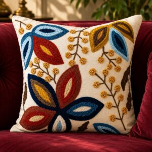Bloom Floral embroidered Cushion Cover - Set of 2 covers